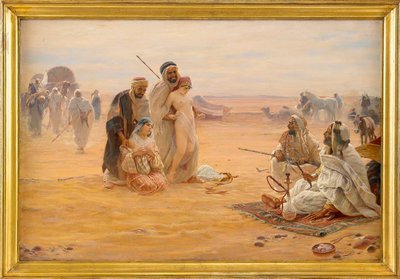 Le marche aux esclaves - Slavmarknaden - Målning av Otto Pilny (1866-1936), Olja på duk 1910 (80x120cm) - Privat samling av Otto Pilny