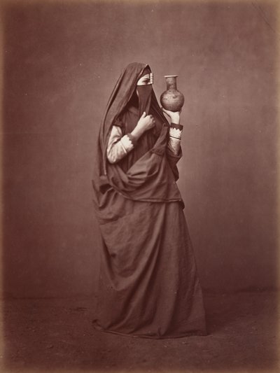 Porträtt av en egyptisk kvinna,ca. 1870 (foto) av Otto Schoefft