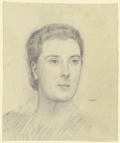Porträtt av en dam (Margret Freebody?) av Otto Scholderer