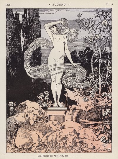 The Pure is All Pure (färg litho) av Otto Seitz