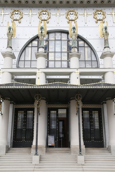 Am Steinhof kyrka (kyrkan Leopld) designad av Otto Wagner, Wien, Österrike (foto) av Otto Wagner
