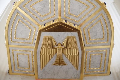 Holy Spirit Am Steinhof-kyrkan (kyrkan Leopold), Wien, Österrike (foto) av Otto Wagner