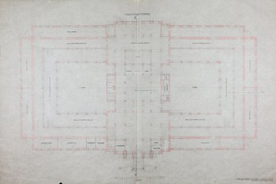Projekt för ett "House of Art MCM-MM" av Otto Wagner