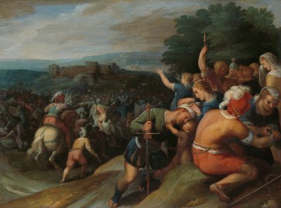 Bataverna omger romarna vid Vetera Claudius Civilis blockerar romarna i Vetera Castra en av en serie om tolv om batavernas uppror mot romarna av Otto van Veen
