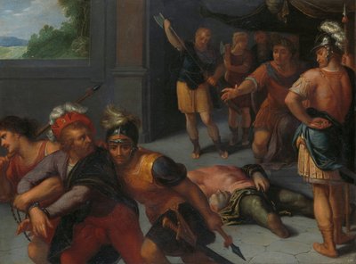 Halshuggningen av Claudius Paulus och tillfångatagandet av Julius Civilis Halshuggning av Julius Paulus och fängelse av Claudius Civilis en av en serie om tolv om batavernas uppror mot romarna av Otto van Veen