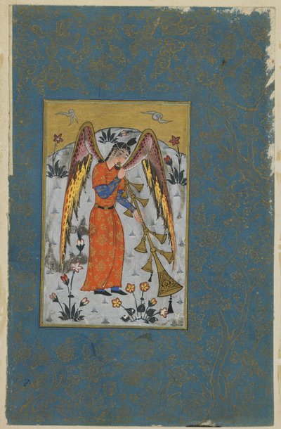 Ängeln Israfil, ca 1580-90 av Ottoman School