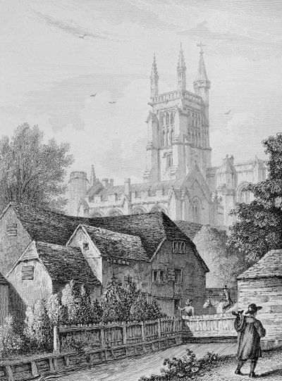College Tower, Library and Mill Winchester, c.1830 av Owen Brown Carter