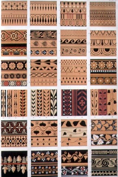 Grekisk prydnad från "Grammar of Ornament" av Owen Jones
