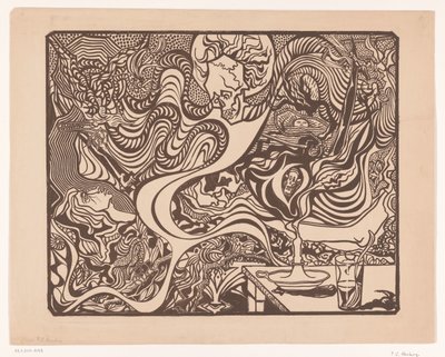 Untitled (Symbolisk hallucinatorisk scen) av P.C. Hamburg (possibly)