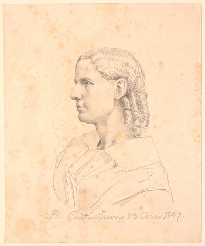 Damens porträtt. av P.C. Skovgaard
