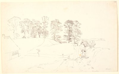 Landskap med träd. av P.C. Skovgaard