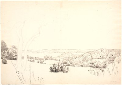 Landskap med utsikt över Skarritsjön. av P.C. Skovgaard