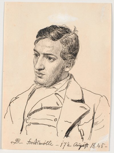 Porträtt av målaren Carlo Dalgas. av P.C. Skovgaard