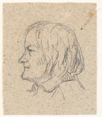 Profilporträtt av Thorvaldsen av P.C. Skovgaard