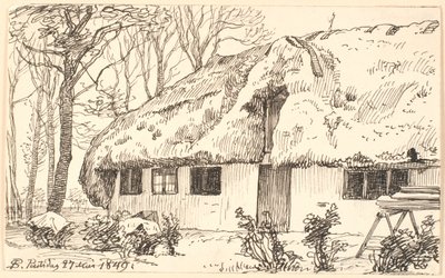 Övertäckt bondgård på Läsö av P.C. Skovgaard