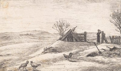 Vinterlandskap nära Vejby av P.C. Skovgaard