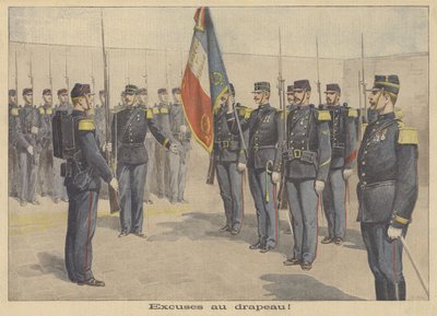 En soldat bad den franska flaggan om ursäkt för att ha förolämpat den av P.H.G.V. Michel