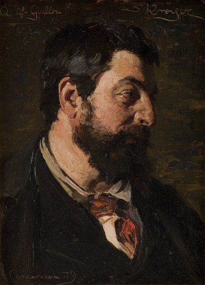 Porträtt av den franske målaren Alfred Guillou av Peder Severin Krøyer