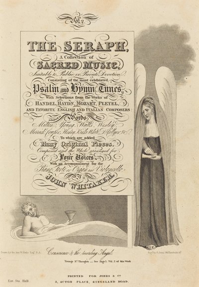 Samvete och inspelningsängeln av P. Jones after William Blake