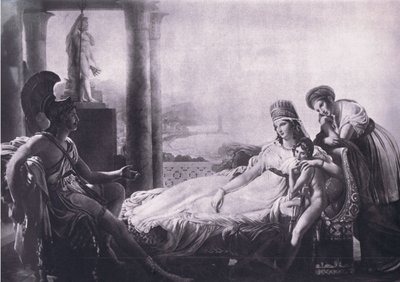 Aeneas om Dido, Trojas olyckor, från MacMillans skolaffischer, ca 1950-60-talet (litho) av P. N. Guerin