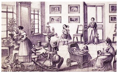 Barnrum, tidigt 1800-tal. av P. Vdovichev