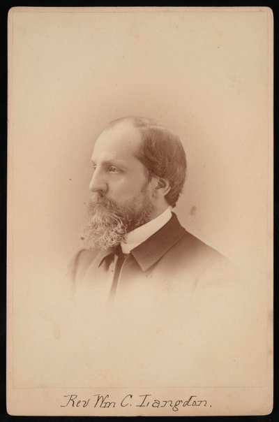 Porträtt av pastor William Chauncy Langdon 1831-1895, cirka 1881. av Pach Bros