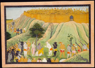 Rama och Lakshmana i samråd med apan och björnallierade, ca 1800 av Pahari School