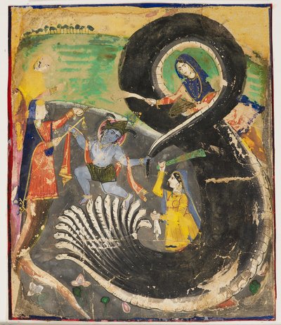 Krishna och Naga Kalia av Pakistani School