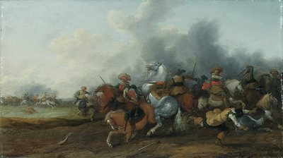 En kavalleri skärmytsling, 1632 av Palamedes Palamedesz