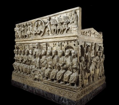 Sarkofag av Flavius ​​Stilicho, ca 359-408 (marmor) av Paleo Christian