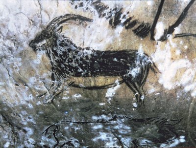 Get eller sämskskinn, hällmålning i svarta rummet, Magdalenian (grottmålning) av Paleolithic Paleolithic