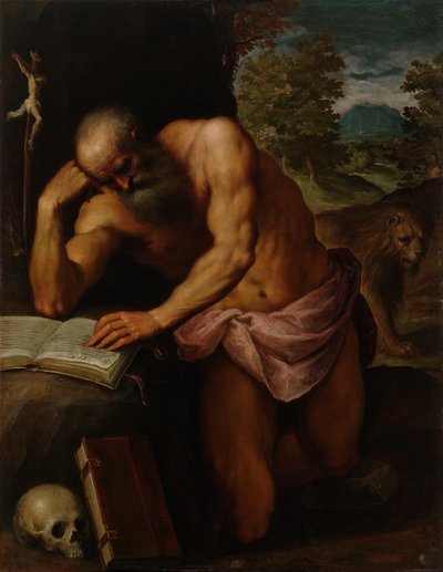 Sankt Jerome av Palma Il Giovane