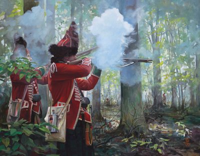 77th Highlanders, 2017 (olja på duk) av Pamela Patrick White