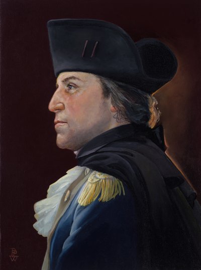 Facing the Enemy - George Washington, 2010 (olja på duk) av Pamela Patrick White