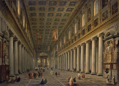 Interiör av Santa Maria Maggiore i Rom