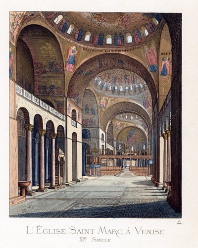 Interiören av basilikan San Marco i Venedig (Italien) av Paolo Mercuri