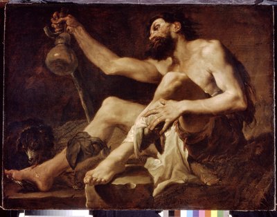 Lasarus som en eländig tiggare. (Lasarus som en fattig tiggare). Målning av Paolo Pagani (1660-1716), olja på duk av Paolo Pagani