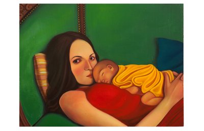 Mythologica n°10: Achilles, 2025 (olja på träpanel) av Paolo Perfranceschi