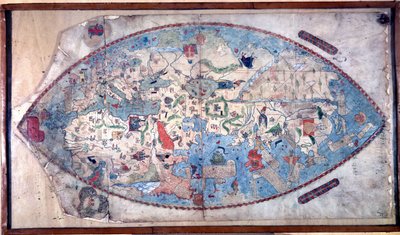 Världskarta över Paolo Toscanelli (1397 - 1497). 1457. Denna karta representerar den europeiska bilden av jorden innan upptäckten av de stora kontinenterna. Bibliotek Nazionale Florens av Paolo Toscanelli
