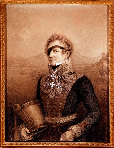 Adam Adalbert, greve av Neipperg General och österrikisk diplomat (teckning) av Paolo Toschi