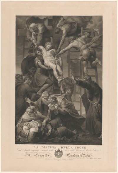 De kruisafneming La discesa della croce (titel på objekt) av Paolo Toschi