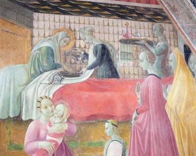 Jungfruns födelse, från antagandets kapell, 1440 av Paolo Uccello
