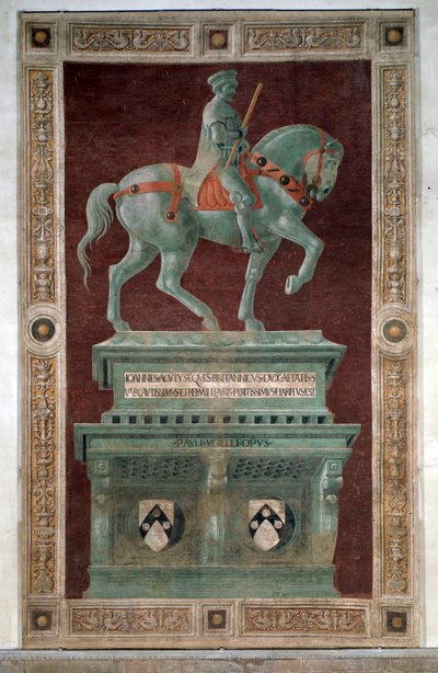 Begravningsmonument till Sir John Hawkwood - Fresco av Paolo Uccello