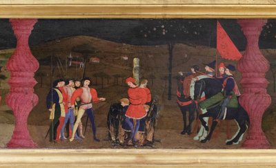 Predella om profanering av värden, detalj av Paolo Uccello