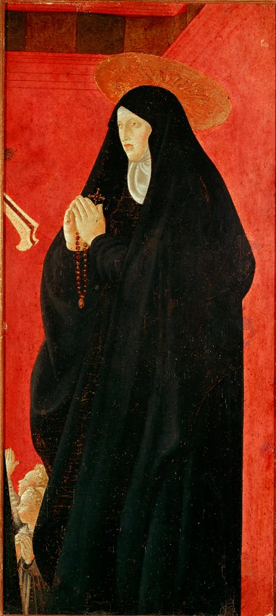 Sainte Monaca (Monique?) Detalj. Detrempe på trä av Paolo Uccello (Paolo di Dono) (1397-1475) 1440-1445 Dim.79x35 cm Florens, Contini Bonacossi Collection av Paolo Uccello