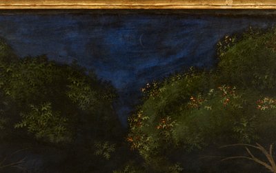 Jakten i skogen, c.1465-70 olja på paneldetalj av 100861 av Paolo Uccello