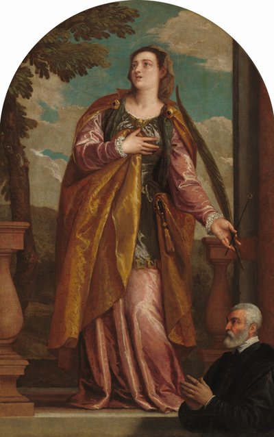 Saint Lucy och en donator, ca. 15851595 av Paolo Veronese