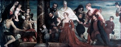 Madonnan och Cuccina-familjen, 1571 av Paolo Veronese