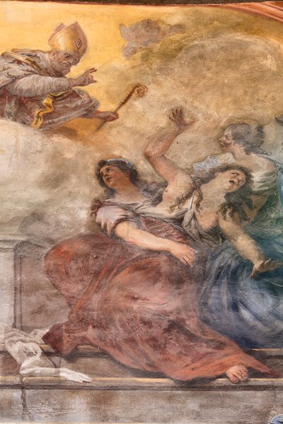 Fresker som skildrar Sankt Cataldos liv av Paolo di Matteis