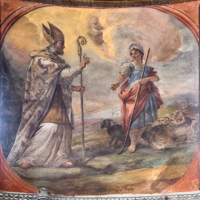 Fresker som skildrar Sankt Cataldos liv av Paolo di Matteis